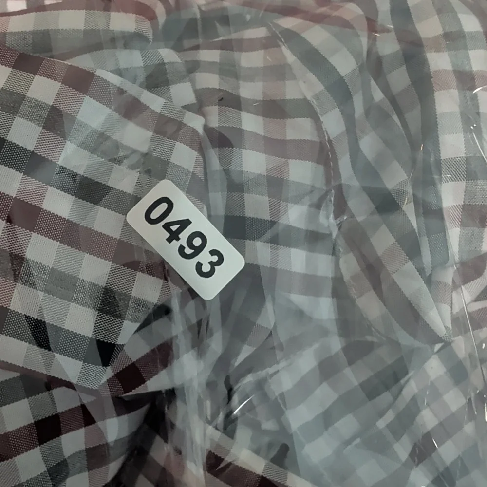 Alfani Gingham Checks Fitted‎ Performance Dress Shirt Multicolor Size L 16.5
